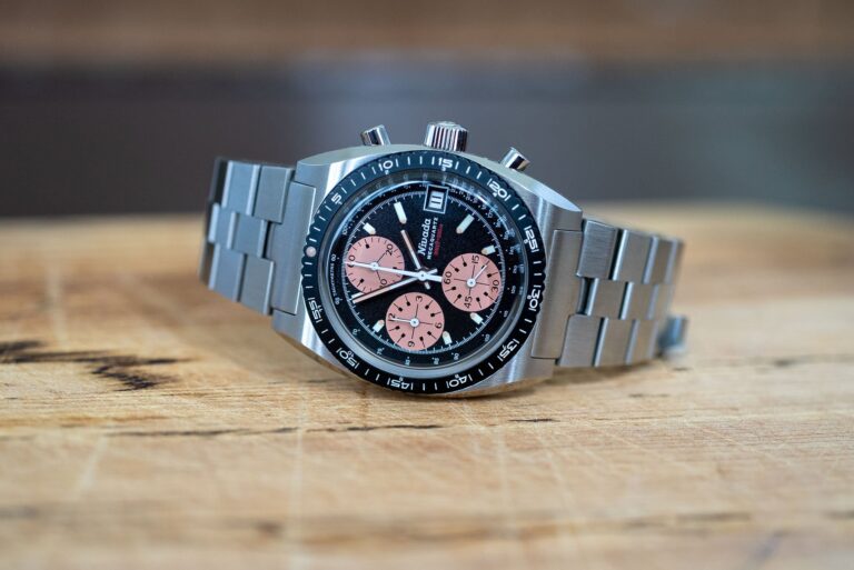 I Practice Nivada Grenchen Chronosport Mecaquartz Salmon