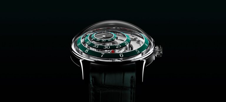 Trilobe Une Follejournée Rhodium Plated Green