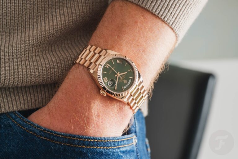 Everrose Rolex Day Dating 36 With Olive Green Dial